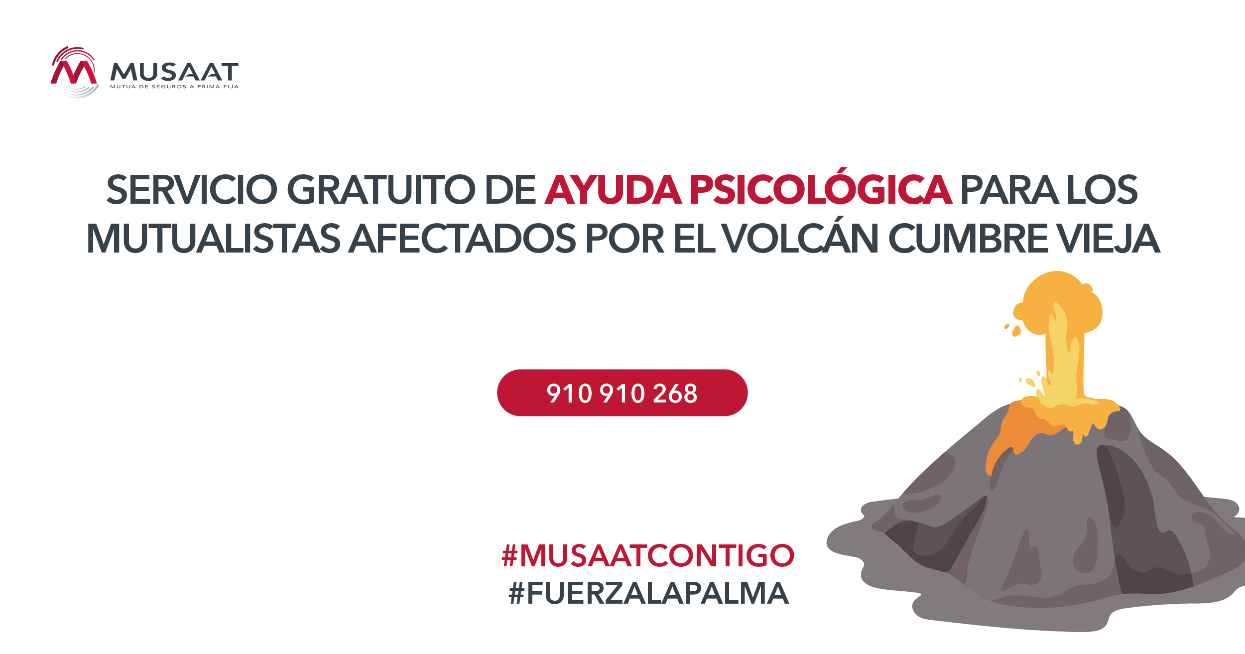 MUSAAT apoya a los afectados por el volcán en La Palma