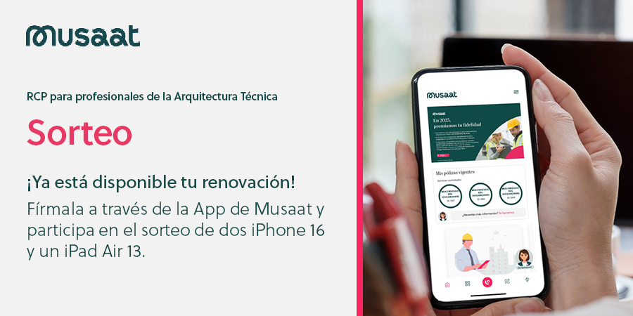 Firma la renovación de tu seguro a través de la app de Musaat y gana un iPhone 16 o un iPad Air 13