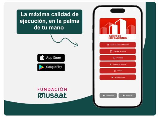 La Fundación Musaat actualiza su aplicación Control de Edificaciones incorporando mejoras visuales y de calidad de uso