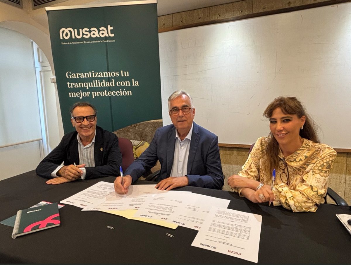 Musaat, de la mano del COAAT de Zaragoza, firma un acuerdo de colaboración con la Federación de Empresas de la Construcción de Zaragoza